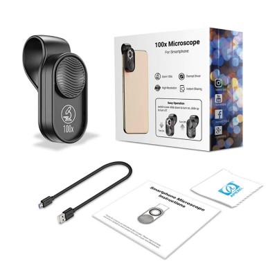 APEXEL φακός μικροσκόπιο APL-MS001 για smartphone κάμερα, 100x zoom, LED APEXEL φακός μικροσκόπιο APL-MS001 για smartphone κάμερα, 100x zoom, LED