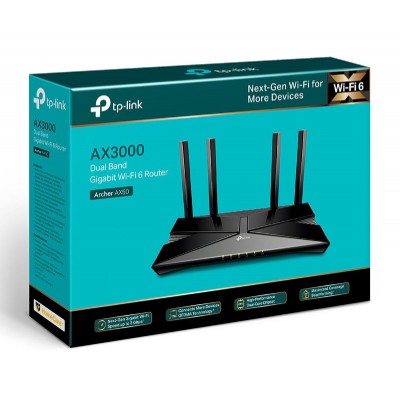 TP-LINK router Archer AX50, WiFi 6, AX3000, Dual Band, Ver. 1.0