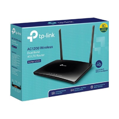 TP-LINK wireless router Archer MR400, 4G LTE, AC1200 Dual Band, Ver. 2.0 TP-LINK wireless router Archer MR400, 4G LTE, AC1200 Dual Band, Ver. 2.0