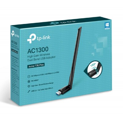 TP-LINK USB αντάπτορας δικτύου Archer T3U Plus, AC1300, MU-MIMO, Ver 1.0 TP-LINK USB αντάπτορας δικτύου Archer T3U Plus, AC1300, MU-MIMO, Ver 1.0