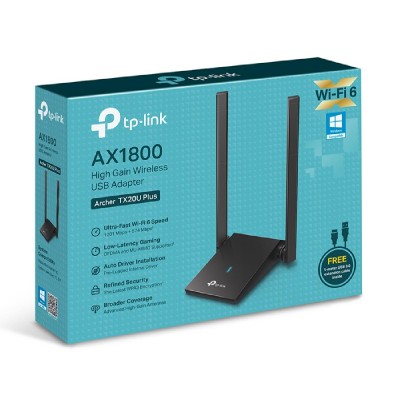 TP-LINK ασύρματος USB αντάπτορας Archer TX20U Plus, WiFi 6 1800Mbps, V.1 TP-LINK ασύρματος USB αντάπτορας Archer TX20U Plus, WiFi 6 1800Mbps, V.1