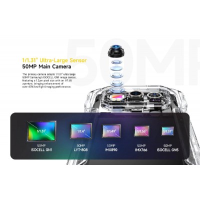 ULEFONE smartphone Armor 27, 6.78", 12/256GB, 10600mAh, IP68/IP69K, μαύρο ULEFONE smartphone Armor 27, 6.78", 12/256GB, 10600mAh, IP68/IP69K, μαύρο