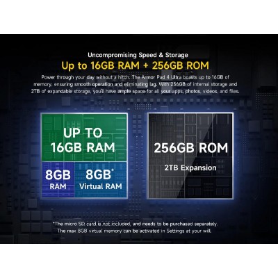 ULEFONE tablet Armor Pad 4 Ultra, 10.36", 8/256GB, 11800mAh, IP68/IP69K, 5G, μαύρο ULEFONE tablet Armor Pad 4 Ultra, 10.36", 8/256GB, 11800mAh, IP68/IP69K, 5G, μαύρο