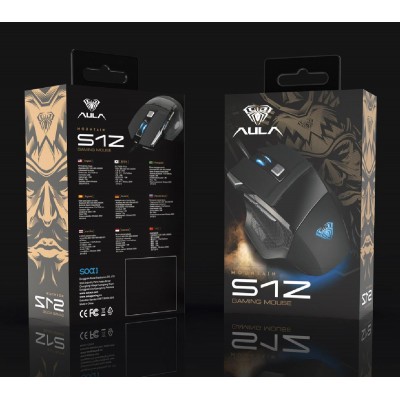 AULA ενσύρματο gaming ποντίκι Mountain S12, 7 πλήκτρα, RGB, μαύρο AULA ενσύρματο gaming ποντίκι Mountain S12, 7 πλήκτρα, RGB, μαύρο