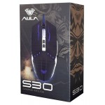 AULA ενσύρματο gaming ποντίκι Mountain S30, 2400DPI, 6 πλήκτρα, ασημί