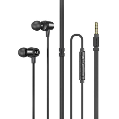 AWEI earphones με μικρόφωνο L1, 3.5mm, 1.2m, μαύρα AWEI earphones με μικρόφωνο L1, 3.5mm, 1.2m, μαύρα