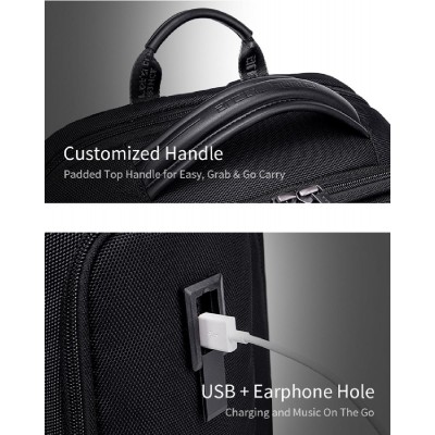 ARCTIC HUNTER τσάντα πλάτης B00544 με θήκη laptop 17", 40L, USB, μαύρη ARCTIC HUNTER τσάντα πλάτης B00544 με θήκη laptop 17", 40L, USB, μαύρη