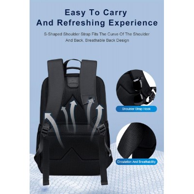 ARCTIC HUNTER τσάντα πλάτης B00670 με θήκη laptop 15.6", 15L, μαύρη ARCTIC HUNTER τσάντα πλάτης B00670 με θήκη laptop 15.6", 15L, μαύρη