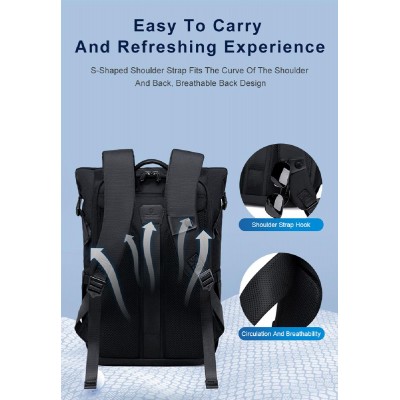 ARCTIC HUNTER τσάντα πλάτης B00684 με θήκη laptop 15.6", 18.5L, μαύρη ARCTIC HUNTER τσάντα πλάτης B00684 με θήκη laptop 15.6", 18.5L, μαύρη