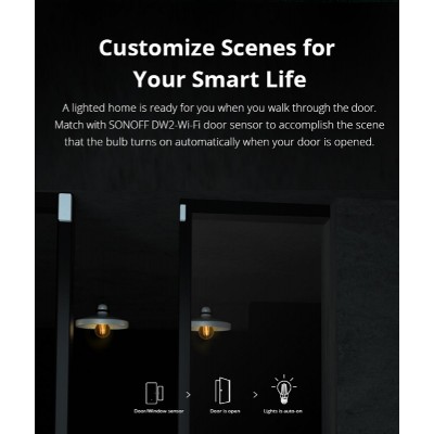 SONOFF Smart λάμπα LED Filament B02-F-A60, Wi-Fi, 7W, E27, 2200K-6500K SONOFF Smart λάμπα LED Filament B02-F-A60, Wi-Fi, 7W, E27, 2200K-6500K