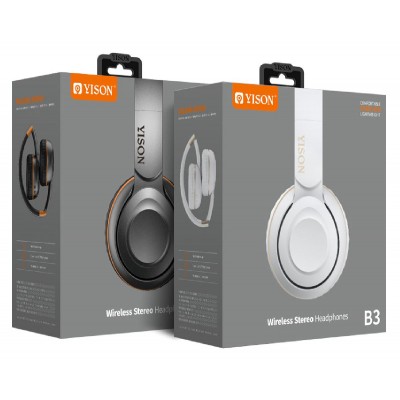 YISON headphones B3, wireless & wired, BT 5.0, μαύρα YISON headphones B3, wireless & wired, BT 5.0, μαύρα