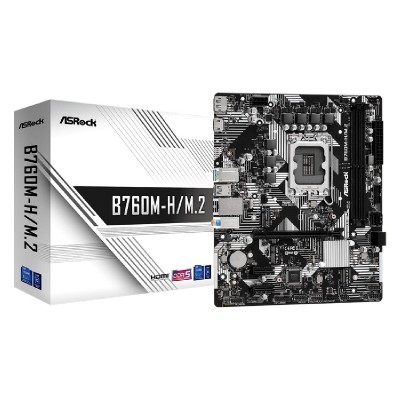 ASROCK μητρική B760M-H/M.2, 2x DDR5, s1700, USB 3.2, mATX ASROCK μητρική B760M-H/M.2, 2x DDR5, s1700, USB 3.2, mATX