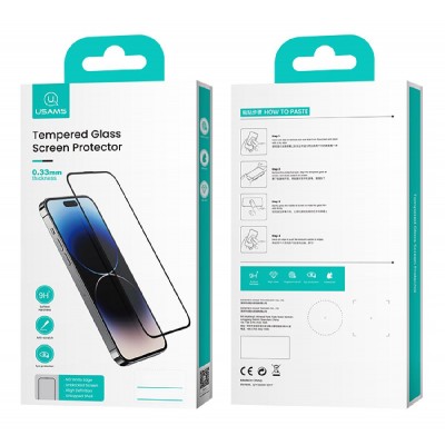 USAMS tempered glass για iPhone 15 US-BH862, 0.33mm USAMS tempered glass για iPhone 15 US-BH862, 0.33mm
