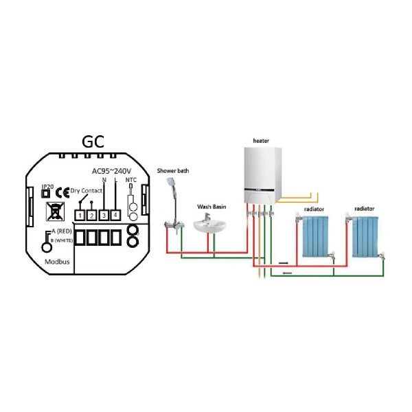 Smart θερμοστάτης αερίου BHT-002-GCLWDB, WiFi, dual band, λευκός Smart θερμοστάτης αερίου BHT-002-GCLWDB, WiFi, dual band, λευκός