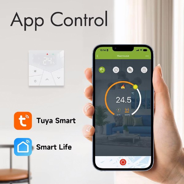 Smart θερμοστάτης χώρου BHT-15GCLW, αερίου, WiFi, λευκός Smart θερμοστάτης χώρου BHT-15GCLW, αερίου, WiFi, λευκός