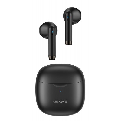 USAMS earphones IA04 με θήκη φόρτισης, True Wireless, μαύρα USAMS earphones IA04 με θήκη φόρτισης, True Wireless, μαύρα
