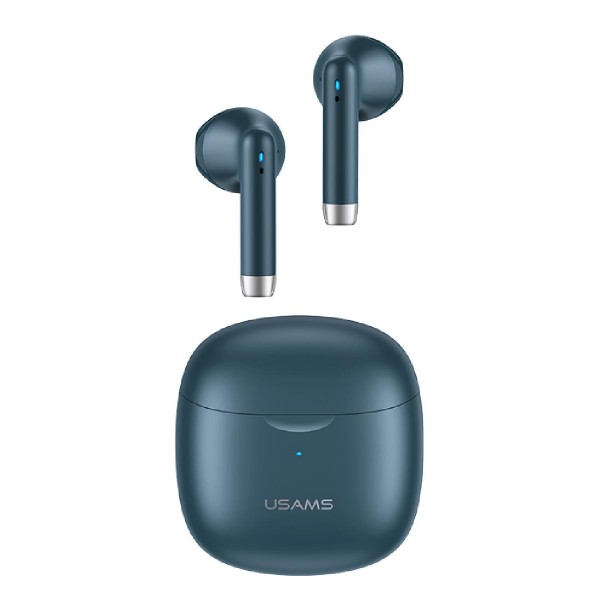 USAMS earphones IA04 με θήκη φόρτισης, True Wireless, μπλε