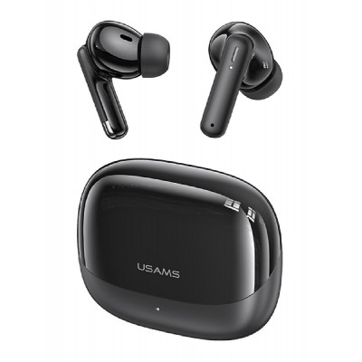 USAMS earphones με θήκη φόρτισης IF27, TWS, Φ13mm, 25/250mAh, μαύρα USAMS earphones με θήκη φόρτισης IF27, TWS, Φ13mm, 25/250mAh, μαύρα