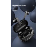 USAMS earbuds US-SM001 με θήκη φόρτισης, True Wireless, μαύρα