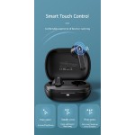 USAMS earbuds US-SM001 με θήκη φόρτισης, True Wireless, μαύρα