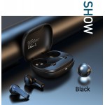 USAMS earbuds US-SM001 με θήκη φόρτισης, True Wireless, μαύρα
