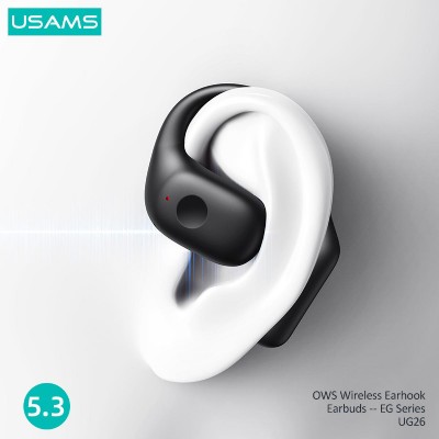 USAMS earphones με θήκη φόρτισης UG26, OWS, Φ14.2mm, 50/300mAh, μαύρα USAMS earphones με θήκη φόρτισης UG26, OWS, Φ14.2mm, 50/300mAh, μαύρα