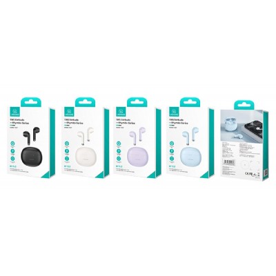USAMS earphones με θήκη φόρτισης US-YO17, True Wireless, μαύρα USAMS earphones με θήκη φόρτισης US-YO17, True Wireless, μαύρα