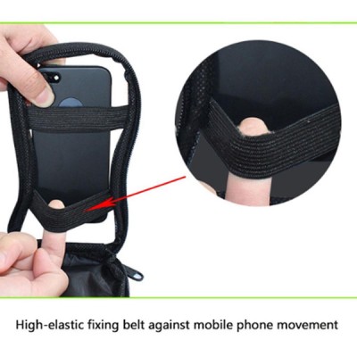 Tσαντάκι ποδηλάτου BIKE-0035, με θήκη κινητού, μαύρο-πράσινο Tσαντάκι ποδηλάτου BIKE-0035, με θήκη κινητού, μαύρο-πράσινο