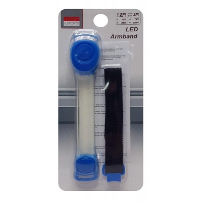 LED armband BIKE-0040, 2 λειτουργίες, 18.5 x 4cm, μπλε LED armband BIKE-0040, 2 λειτουργίες, 18.5 x 4cm, μπλε