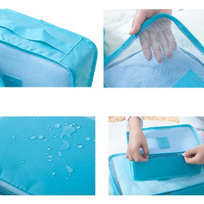 Θήκες οργάνωσης ταξιδίου BQ28F, μπλε, 6τμχ Θήκες οργάνωσης ταξιδίου BQ28F, μπλε, 6τμχ