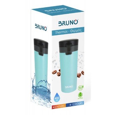 BRUNO θερμός BRN-0071, με κλείδωμα, anti-slip, 400ml,γαλάζιο BRUNO θερμός BRN-0071, με κλείδωμα, anti-slip, 400ml,γαλάζιο