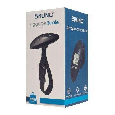 BRUNO ηλεκτρονική ζυγαριά αποσκευών BRN-0075, έως 40kg, μαύρη BRUNO ηλεκτρονική ζυγαριά αποσκευών BRN-0075, έως 40kg, μαύρη