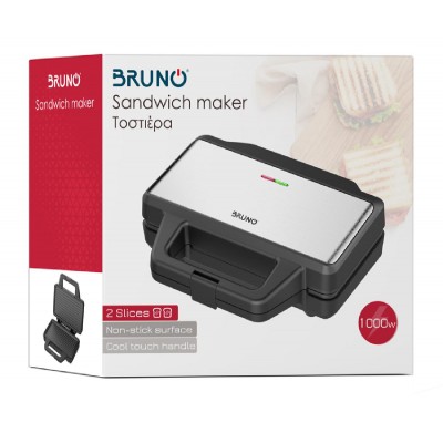 BRUNO τοστιέρα BRN-0077, αντικολλητική επιφάνεια, 1000W BRUNO τοστιέρα BRN-0077, αντικολλητική επιφάνεια, 1000W