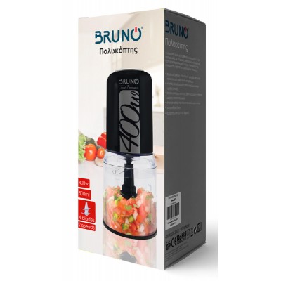 BRUNO πολυκόπτης BRN-0087, 2 ταχύτητες, 400W, 500ml, 4 λεπίδες, μαύρος BRUNO πολυκόπτης BRN-0087, 2 ταχύτητες, 400W, 500ml, 4 λεπίδες, μαύρος