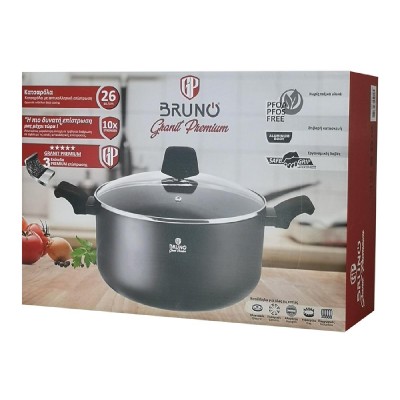 BRUNO κατσαρόλα Granit Premium BRN-0122 με αντικολλητική επίστρωση, 26cm BRUNO κατσαρόλα Granit Premium BRN-0122 με αντικολλητική επίστρωση, 26cm