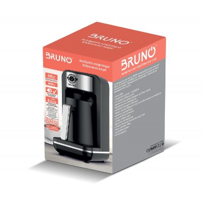 BRUNO αυτόματη καφετιέρα Ελληνικού καφέ BRN-0168, 400W, 260ml, μαύρη BRUNO αυτόματη καφετιέρα Ελληνικού καφέ BRN-0168, 400W, 260ml, μαύρη