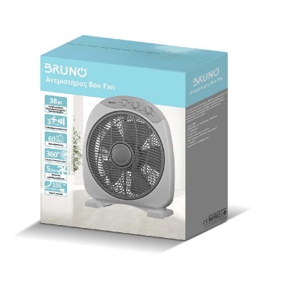 BRUNO ανεμιστήρας Box Fan BRN-0184, επιτραπέζιος/δαπέδου, 38W 32cm, γκρι BRUNO ανεμιστήρας Box Fan BRN-0184, επιτραπέζιος/δαπέδου, 38W 32cm, γκρι