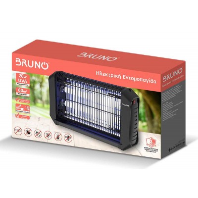 BRUNO ηλεκτρική εντομοπαγίδα BRN-0186 με UV λυχνία, 20W, μαύρη BRUNO ηλεκτρική εντομοπαγίδα BRN-0186 με UV λυχνία, 20W, μαύρη