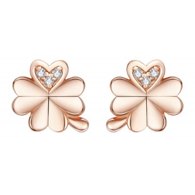 BAMOER σκουλαρίκια καρφωτά BSE233, κυβική ζιρκόνια, ασήμι 925, ροζ χρυσό BAMOER σκουλαρίκια καρφωτά BSE233, κυβική ζιρκόνια, ασήμι 925, ροζ χρυσό