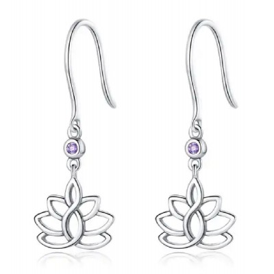 BAMOER σκουλαρίκια κρεμαστά BSE451 με κυβική ζιρκόνια, ασήμι 925, ασημί BAMOER σκουλαρίκια κρεμαστά BSE451 με κυβική ζιρκόνια, ασήμι 925, ασημί