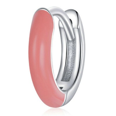 BAMOER σκουλαρίκι κρίκος BSE488, μονό, ασήμι 925, ροζ BAMOER σκουλαρίκι κρίκος BSE488, μονό, ασήμι 925, ροζ