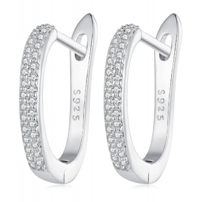 BAMOER σκουλαρίκια κρίκος BSE782 με κυβική ζιρκόνια, ασήμι 925, ασημί BAMOER σκουλαρίκια κρίκος BSE782 με κυβική ζιρκόνια, ασήμι 925, ασημί