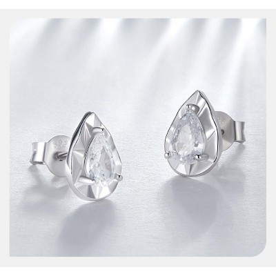 BAMOER σκουλαρίκια καρφωτά BSE804, με κυβική ζιρκόνια, ασήμι 925, ασημί BAMOER σκουλαρίκια καρφωτά BSE804, με κυβική ζιρκόνια, ασήμι 925, ασημί