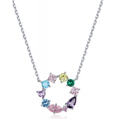 BAMOER κολιέ BSN178 με κυβική ζιρκόνια, ασήμι 925, ασημί BAMOER κολιέ BSN178 με κυβική ζιρκόνια, ασήμι 925, ασημί