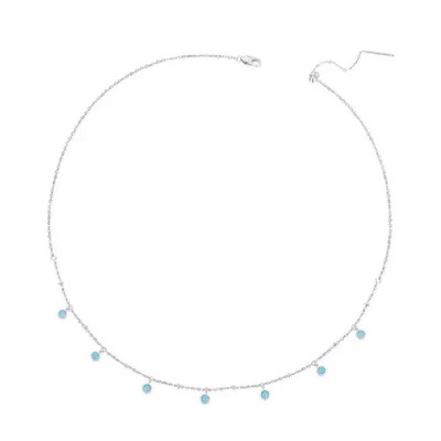 BAMOER κολιέ BSN388, ασήμι 925, ασημί/τιρκουάζ BAMOER κολιέ BSN388, ασήμι 925, ασημί/τιρκουάζ