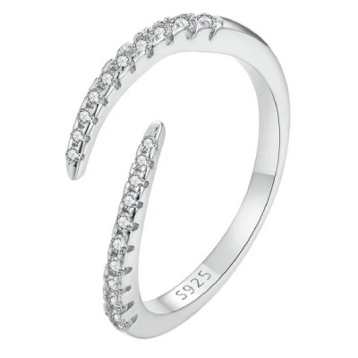 BAMOER δαχτυλίδι BSR470-AE, κυβική ζιρκόνια, ανοιγόμενο, ασήμι 925 ασημί BAMOER δαχτυλίδι BSR470-AE, κυβική ζιρκόνια, ανοιγόμενο, ασήμι 925 ασημί