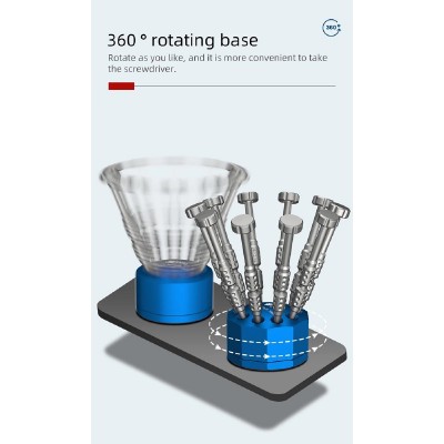 BEST βάση κατσαβιδιών BST-10S, 10 θέσεων, περιστρεφόμενη, μπλε BEST βάση κατσαβιδιών BST-10S, 10 θέσεων, περιστρεφόμενη, μπλε