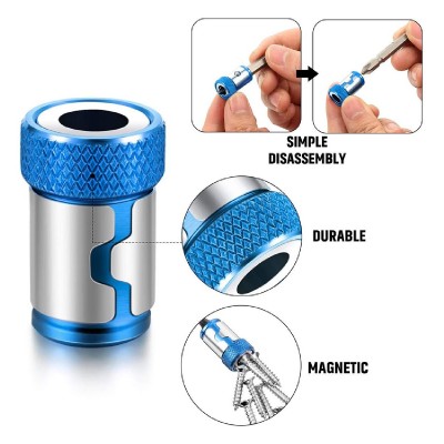 BEST μαγνητικός αντάπτορας BST-1111 για μύτες HEX 1/4", μπλε BEST μαγνητικός αντάπτορας BST-1111 για μύτες HEX 1/4", μπλε