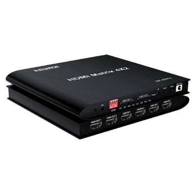 HDMI matrix switch CAB-H155, 4-in σε 2-out, 8K/60Hz, HDR/HDCP, μαύρο HDMI matrix switch CAB-H155, 4-in σε 2-out, 8K/60Hz, HDR/HDCP, μαύρο