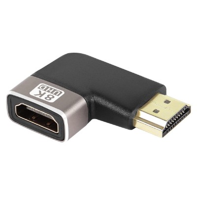 POWERTECH αντάπτορας HDMI 2.1 CAB-H157, 8K/60Hz, γωνιακός, μαύρος POWERTECH αντάπτορας HDMI 2.1 CAB-H157, 8K/60Hz, γωνιακός, μαύρος